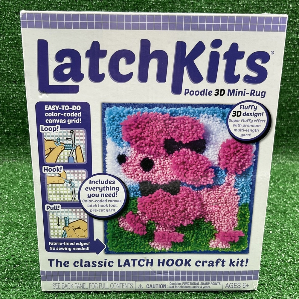 Latch Kits Poodle  3D Mini-Rug The Classic Latch Hook Craft Kit New - Picture 6 of 11
